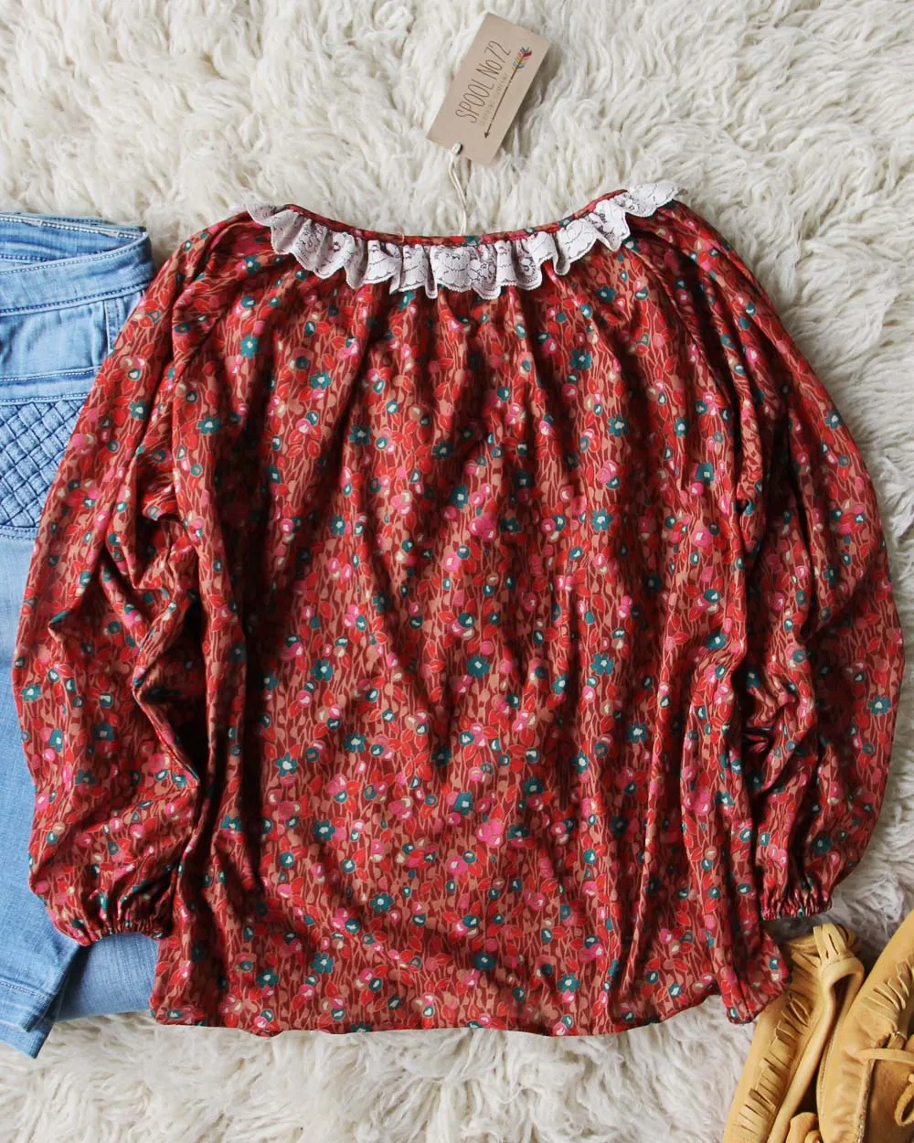 Vintage 70's Sweet Blooms Blouse