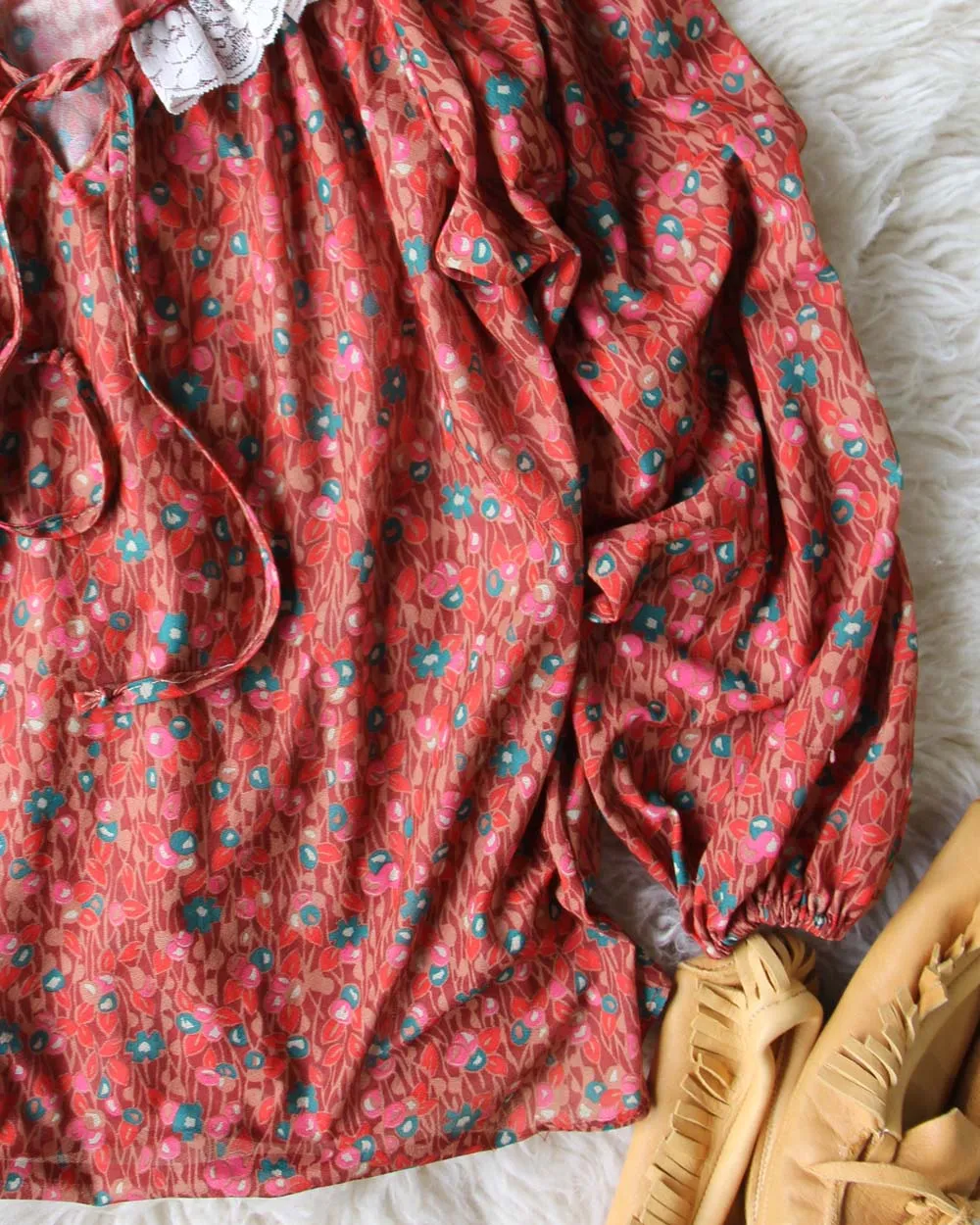 Vintage 70's Sweet Blooms Blouse