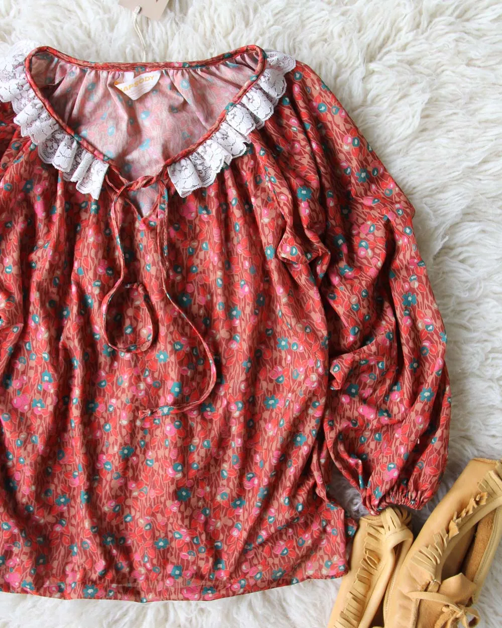Vintage 70's Sweet Blooms Blouse