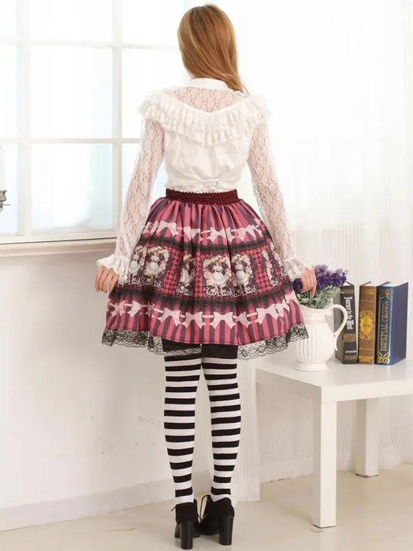 White Lace Lolita Blouse Long Sleeves