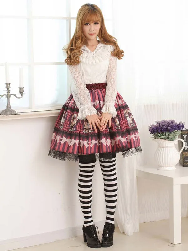 White Lace Lolita Blouse Long Sleeves