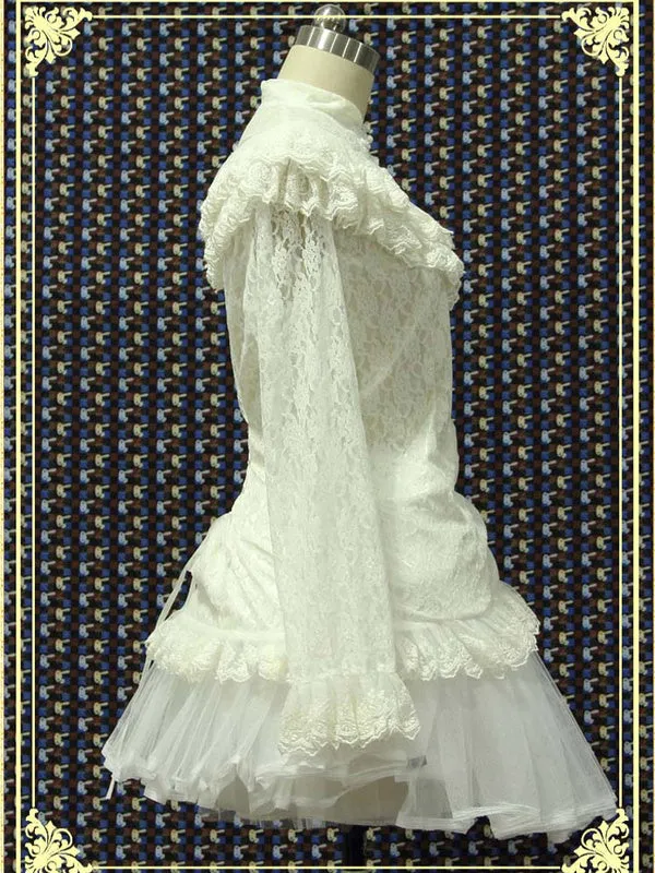 White Lace Lolita Blouse Long Sleeves