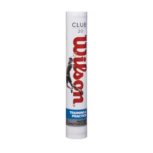 Wilson Club 20 Feather Badminton Shuttlecocks - Tube of 12