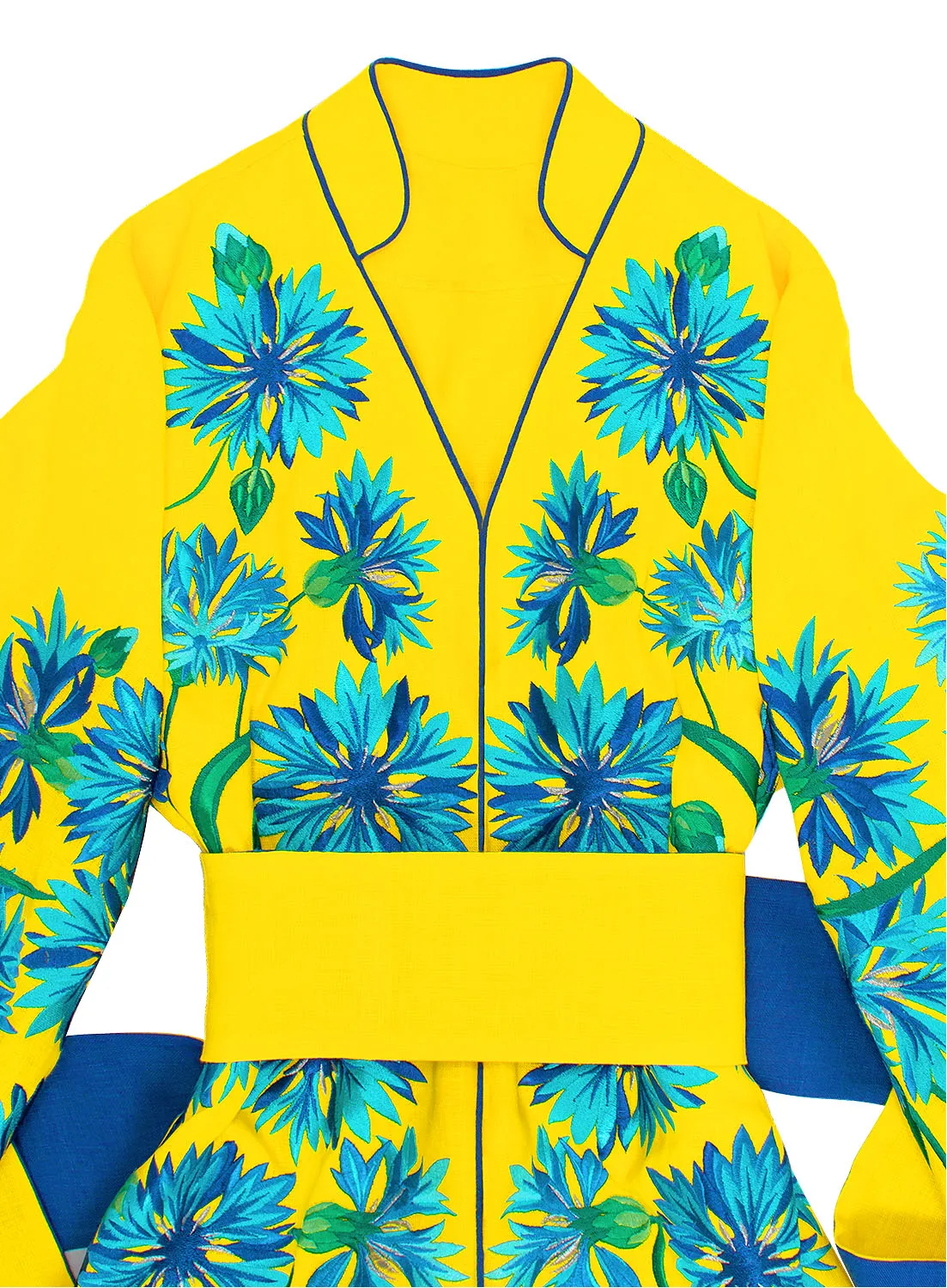 Yellow embroidered dress