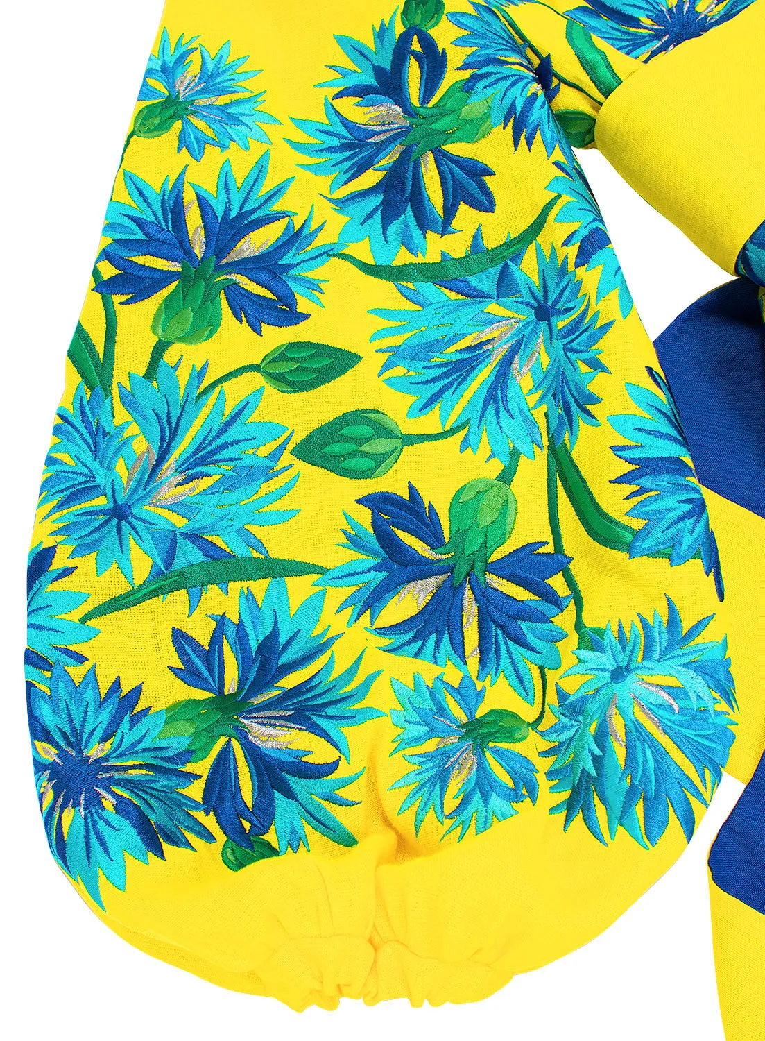 Yellow embroidered dress