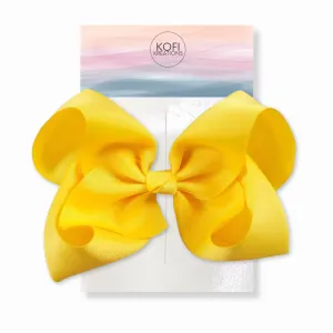 Yellow Grosgrain Ribbon Hair Bow