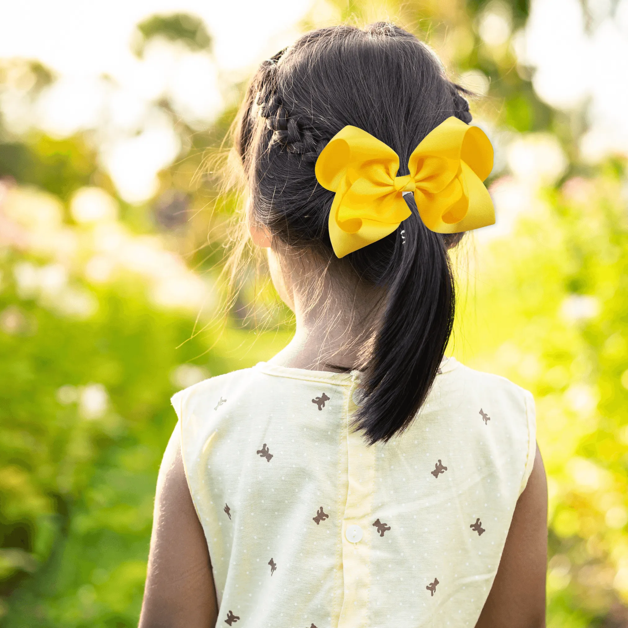 Yellow Grosgrain Ribbon Hair Bow