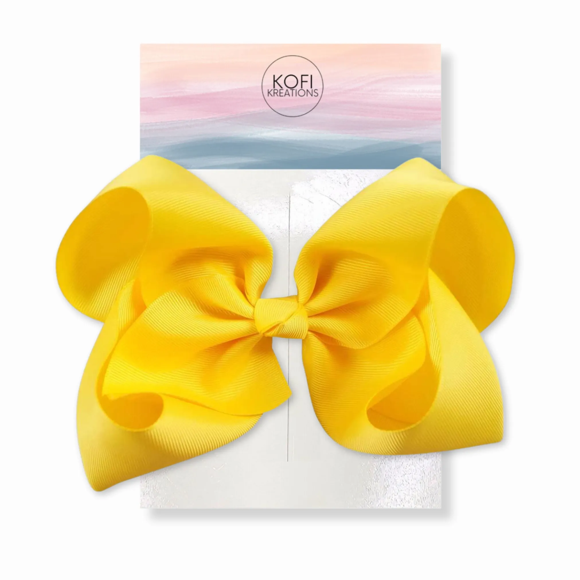 Yellow Grosgrain Ribbon Hair Bow