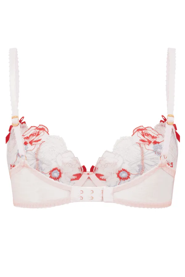 Zuri Plunge Bra - Red/Blue